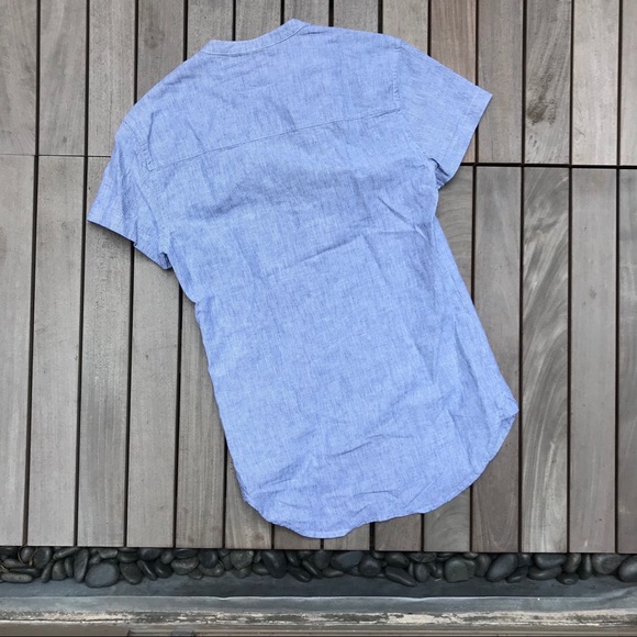 MAX N CHESTER Blue White Striped Button Down Shirt - Picture 2 of 4